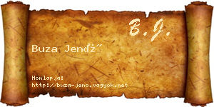 Buza Jenő névjegykártya
